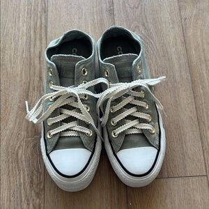 Converse Olive Low-Top Sneakers!